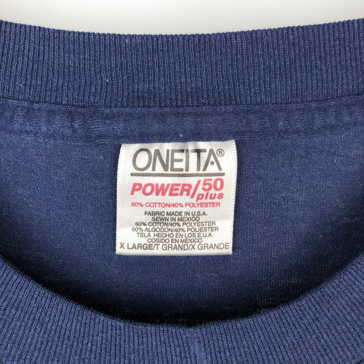 90'S Onita Continental Express Advertising T-Shirt, Men's XL equivalent, Vintage cotton navy blue type Vintage Second Hand