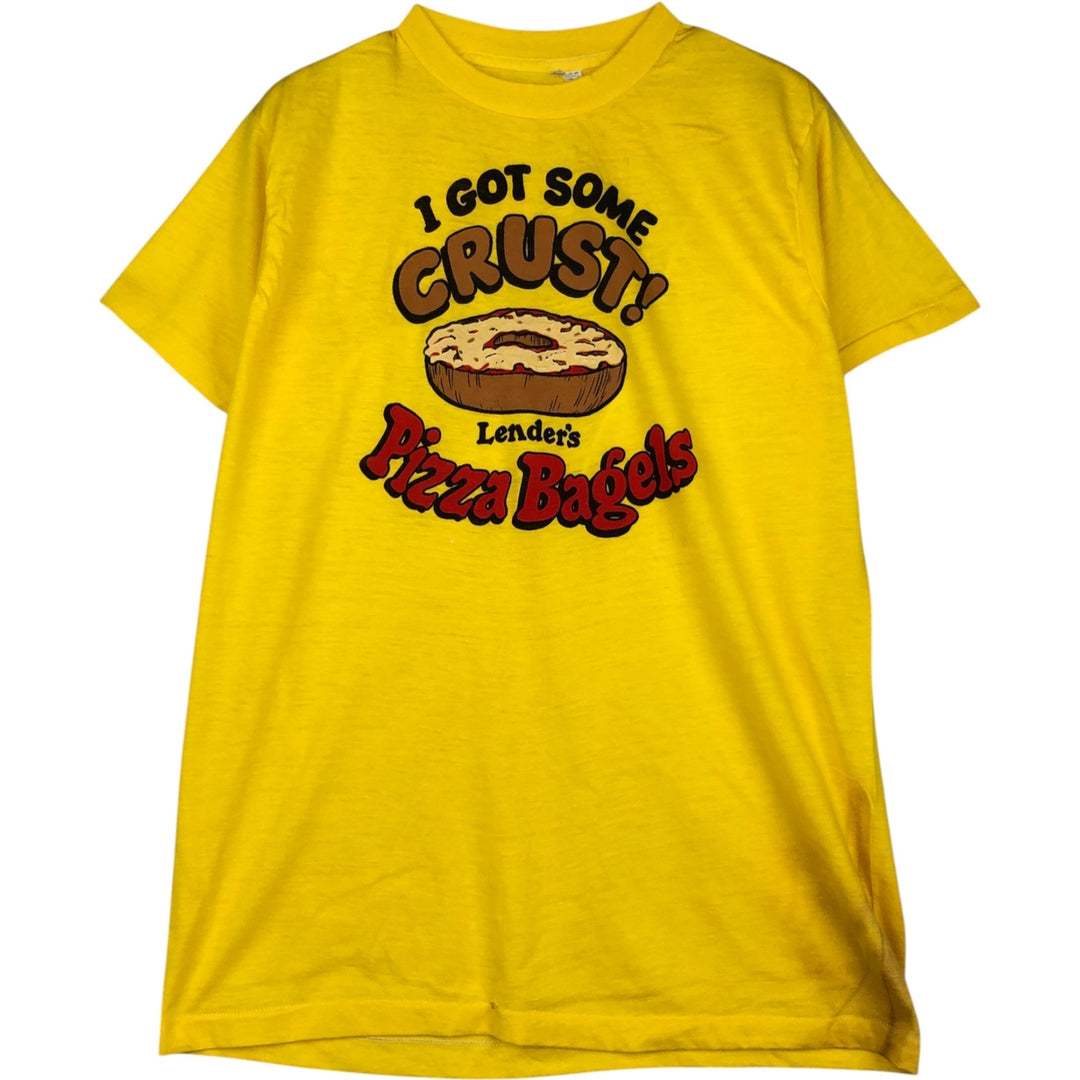 Lender's Advertising T-Shirt, Made in USA, Men's XL equivalent, Vintage. polyester yellow type Vintage Second Hand
