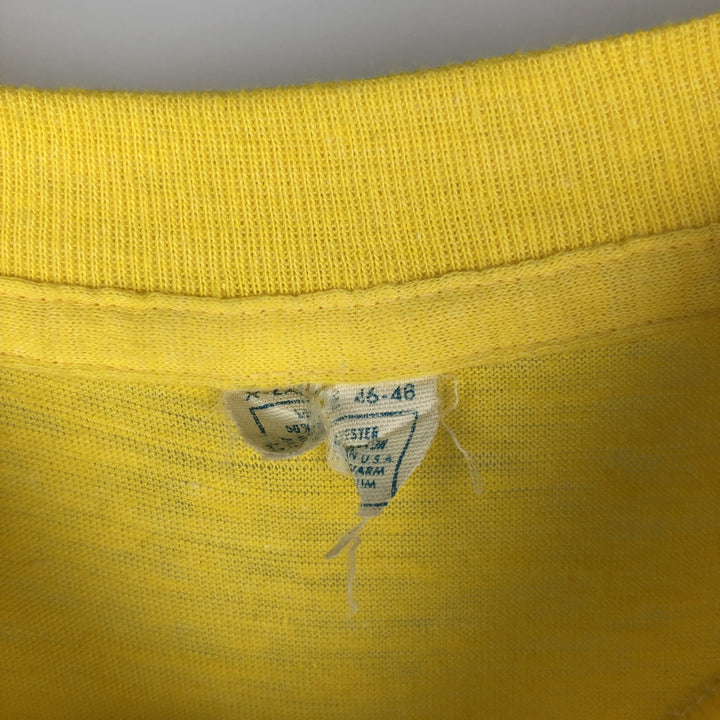 Lender's Advertising T-Shirt, Made in USA, Men's XL equivalent, Vintage. polyester yellow type Vintage Second Hand