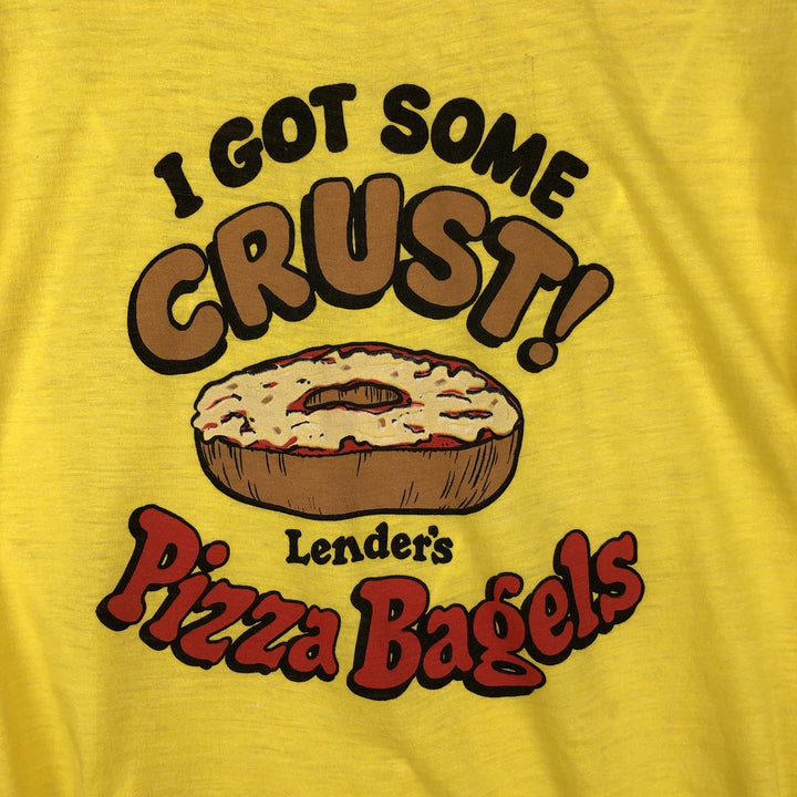 Lender's Advertising T-Shirt, Made in USA, Men's XL equivalent, Vintage. polyester yellow type Vintage Second Hand