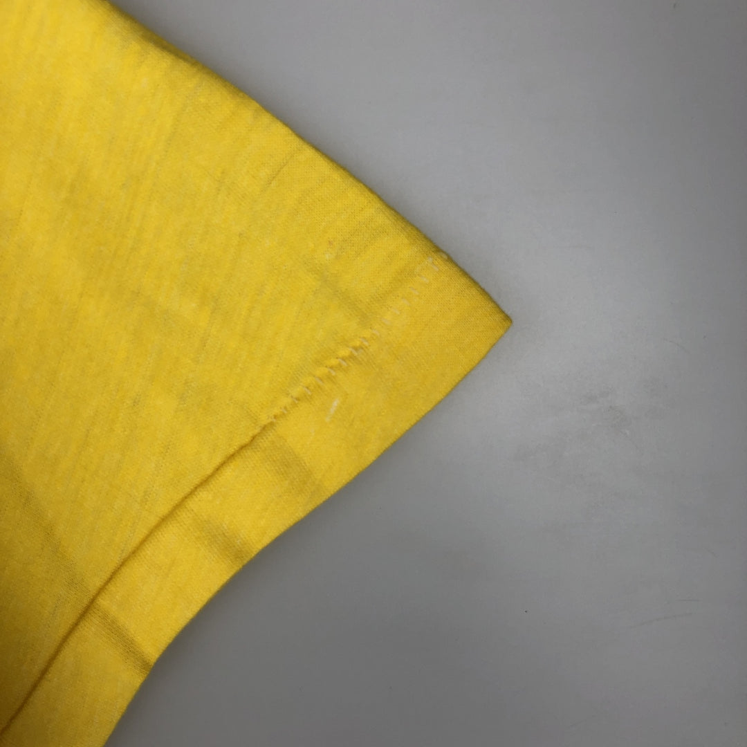Lender's Advertising T-Shirt, Made in USA, Men's XL equivalent, Vintage. polyester yellow type Vintage Second Hand