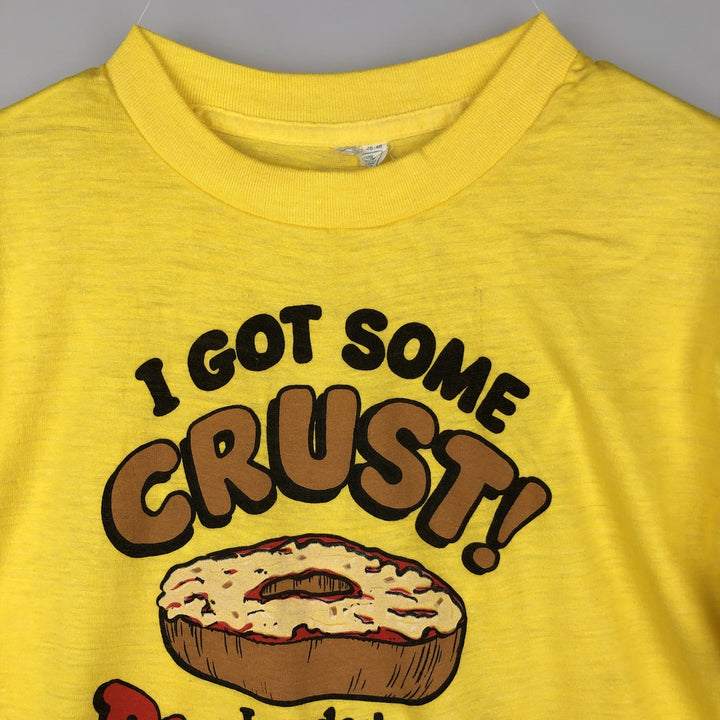 Lender's Advertising T-Shirt, Made in USA, Men's XL equivalent, Vintage. polyester yellow type Vintage Second Hand