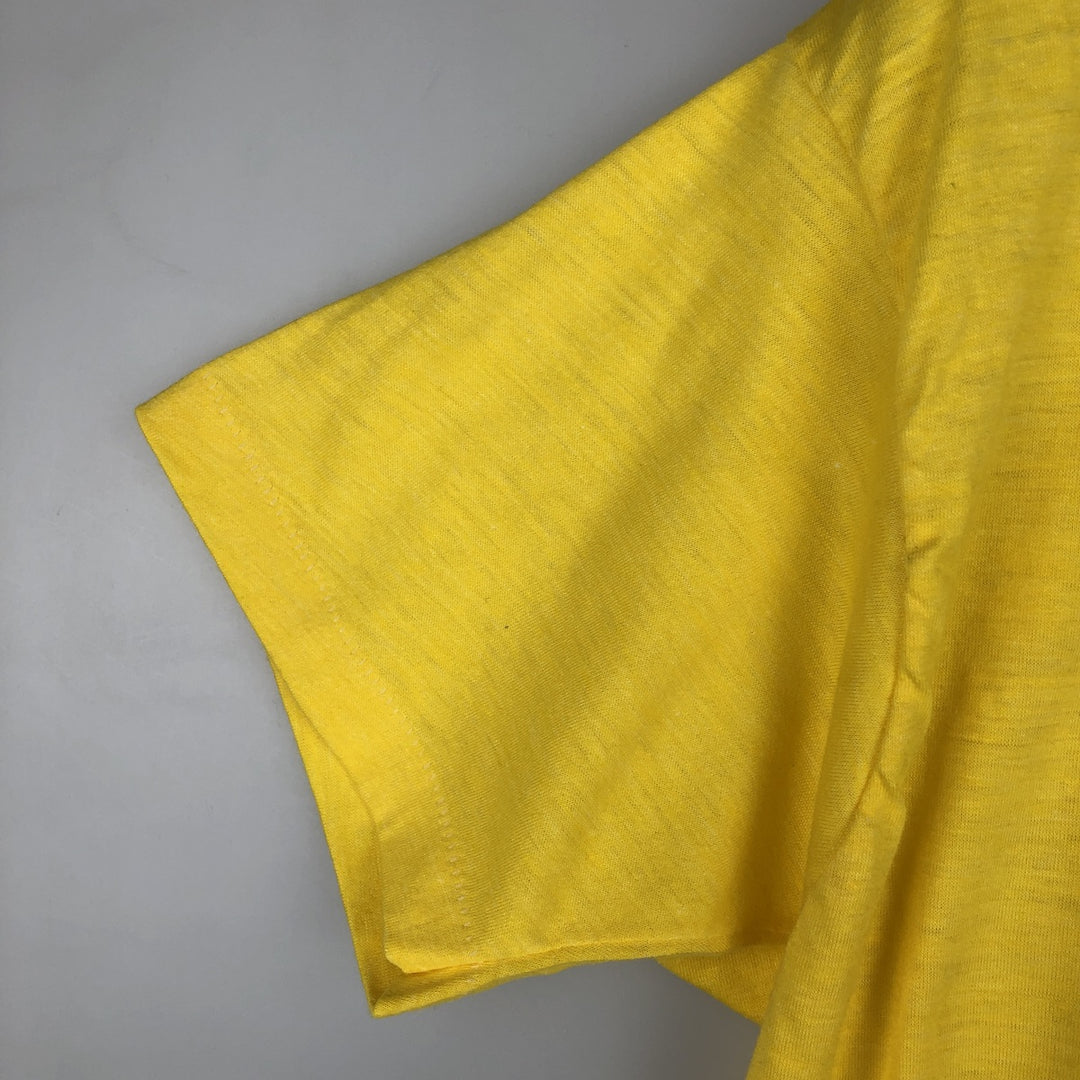 Lender's Advertising T-Shirt, Made in USA, Men's XL equivalent, Vintage. polyester yellow type Vintage Second Hand