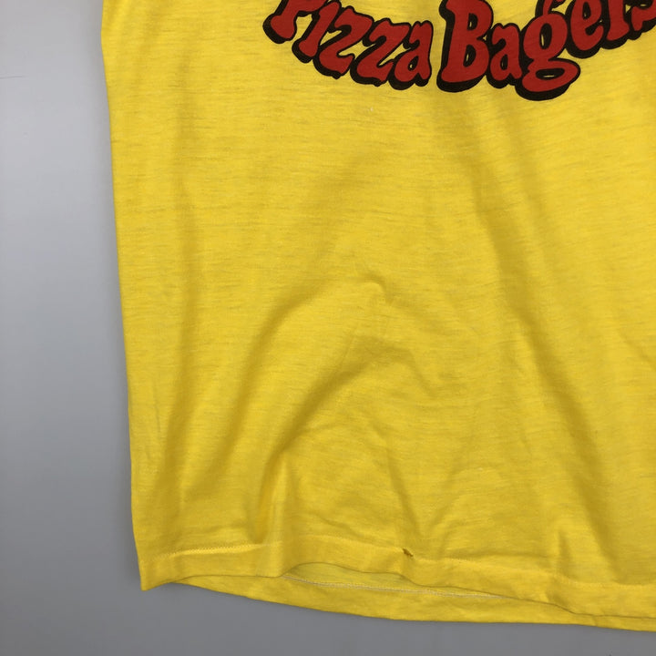 Lender's Advertising T-Shirt, Made in USA, Men's XL equivalent, Vintage. polyester yellow type Vintage Second Hand