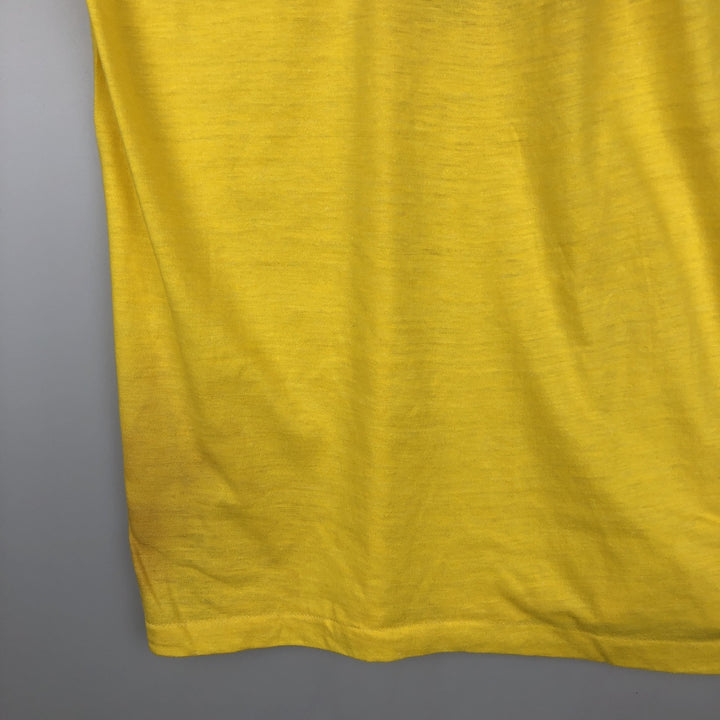 Lender's Advertising T-Shirt, Made in USA, Men's XL equivalent, Vintage. polyester yellow type Vintage Second Hand