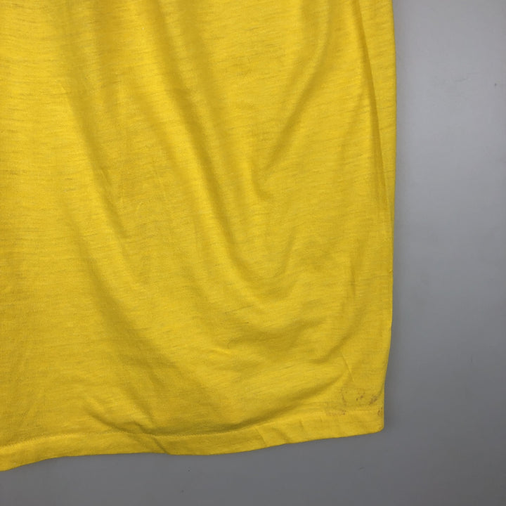 Lender's Advertising T-Shirt, Made in USA, Men's XL equivalent, Vintage. polyester yellow type Vintage Second Hand