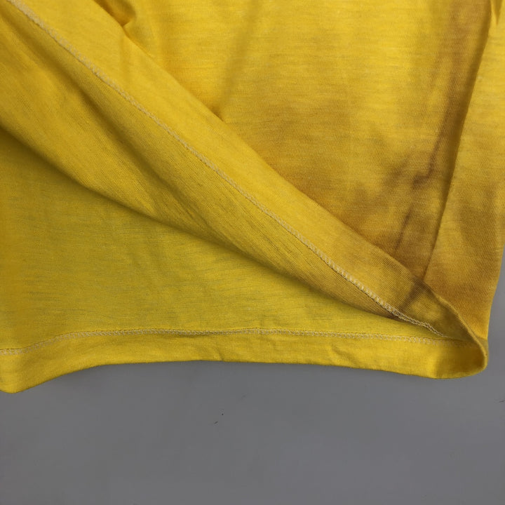 Lender's Advertising T-Shirt, Made in USA, Men's XL equivalent, Vintage. polyester yellow type Vintage Second Hand