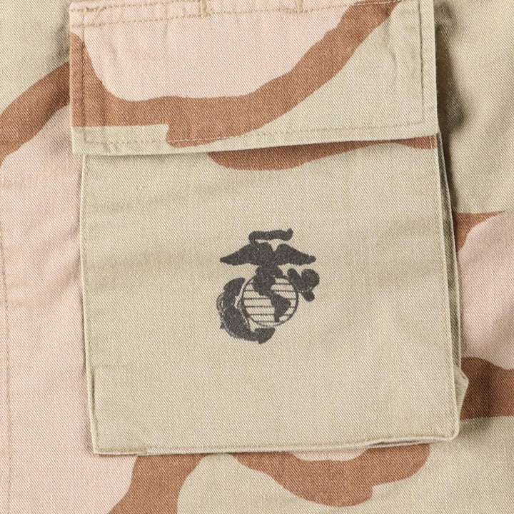 1990'S US Military Issue 3C Desert Camo Stenciled BDU Military Jacket, Made in USA, Large-Regular (Men's Size L equivalent) Nylon Beige type Vintage Second Hand