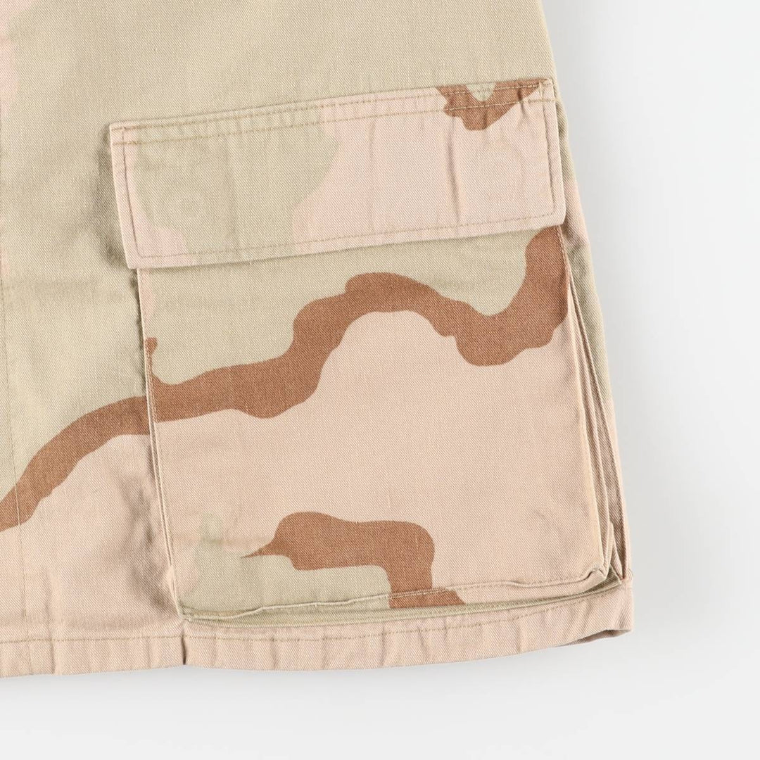 1990'S US Military Issue 3C Desert Camo Stenciled BDU Military Jacket, Made in USA, Large-Regular (Men's Size L equivalent) Nylon Beige type Vintage Second Hand