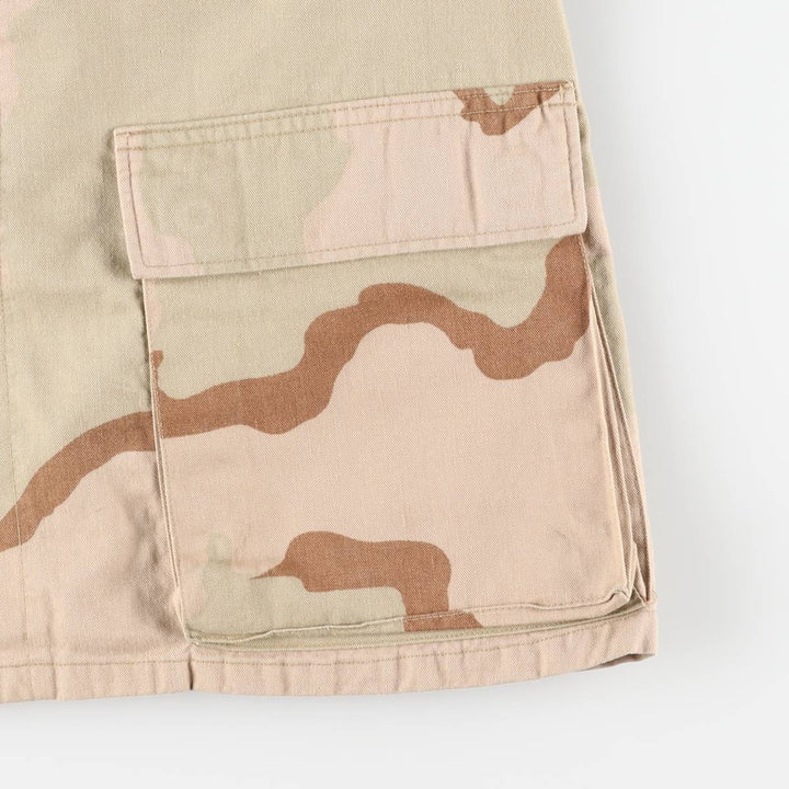 1990'S US Military Issue 3C Desert Camo Stenciled BDU Military Jacket, Made in USA, Large-Regular (Men's Size L equivalent) Nylon Beige type Vintage Second Hand