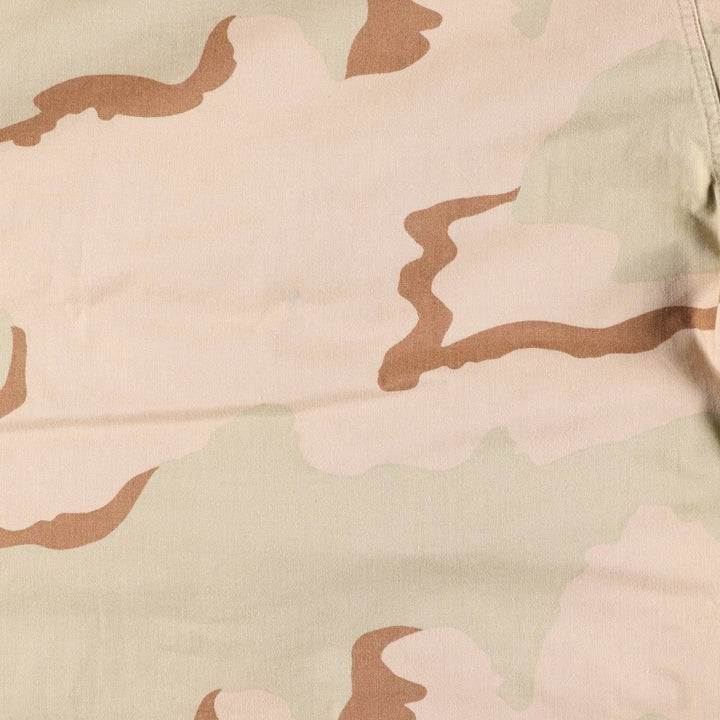 1990'S US Military Issue 3C Desert Camo Stenciled BDU Military Jacket, Made in USA, Large-Regular (Men's Size L equivalent) Nylon Beige type Vintage Second Hand