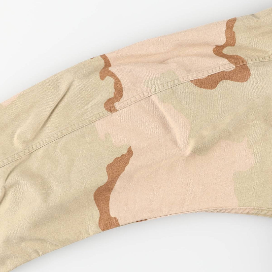 1990'S US Military Issue 3C Desert Camo Stenciled BDU Military Jacket, Made in USA, Large-Regular (Men's Size L equivalent) Nylon Beige type Vintage Second Hand
