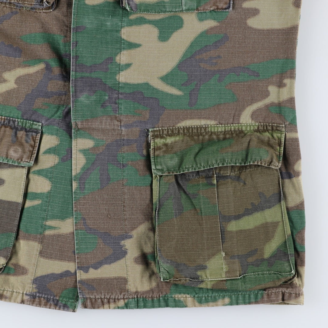 ERDL Green Leaf Camo Ripstop BDU Military Jacket with Stencil, Men's Size M (approx.) unclear Khaki type Vintage Second Hand