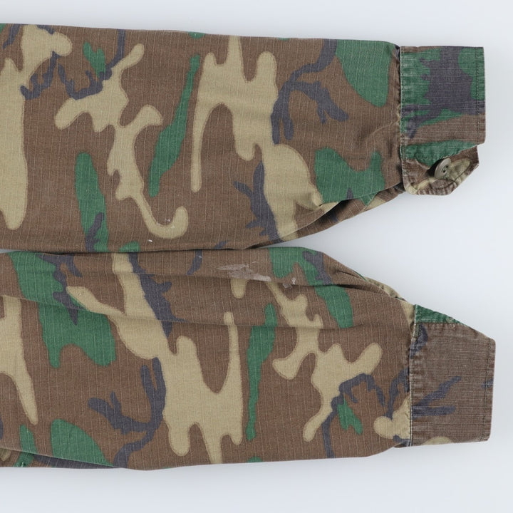 ERDL Green Leaf Camo Ripstop BDU Military Jacket with Stencil, Men's Size M (approx.) unclear Khaki type Vintage Second Hand