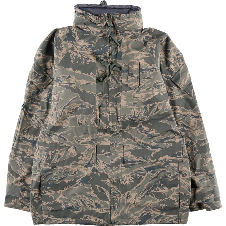 2000'S US Military Issue ABU Digital Tiger Camo Gore-Tex Parka, Made in USA, Small-Regular (Men's Size S) Nylon gray type Vintage Second Hand