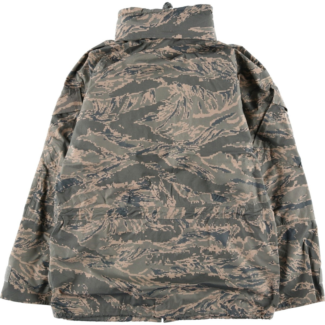 2000'S US Military Issue ABU Digital Tiger Camo Gore-Tex Parka, Made in USA, Small-Regular (Men's Size S) Nylon gray type Vintage Second Hand