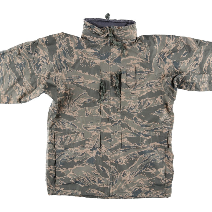 2000'S US Military Issue ABU Digital Tiger Camo Gore-Tex Parka, Made in USA, Small-Regular (Men's Size S) Nylon gray type Vintage Second Hand