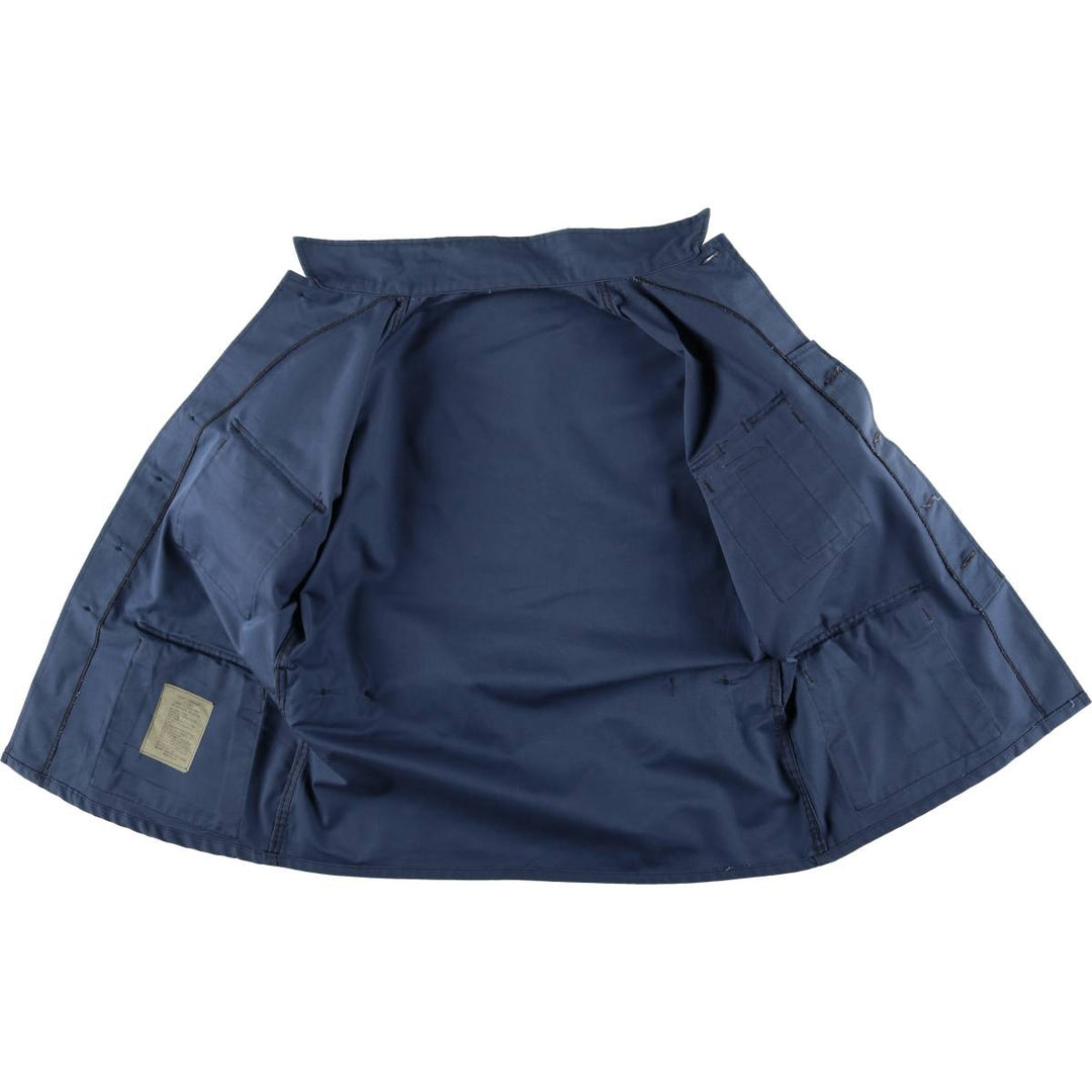 Civilian-made ATLANCO BDU military jacket, made in the USA, men's size M equivalent. polyester Navy blue Vintage Second Hand