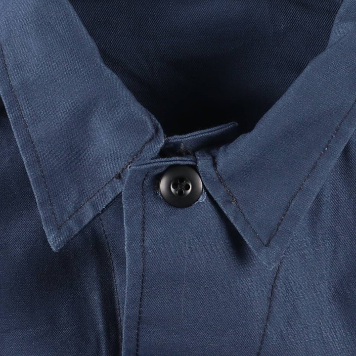 Civilian-made ATLANCO BDU military jacket, made in the USA, men's size M equivalent. polyester Navy blue Vintage Second Hand