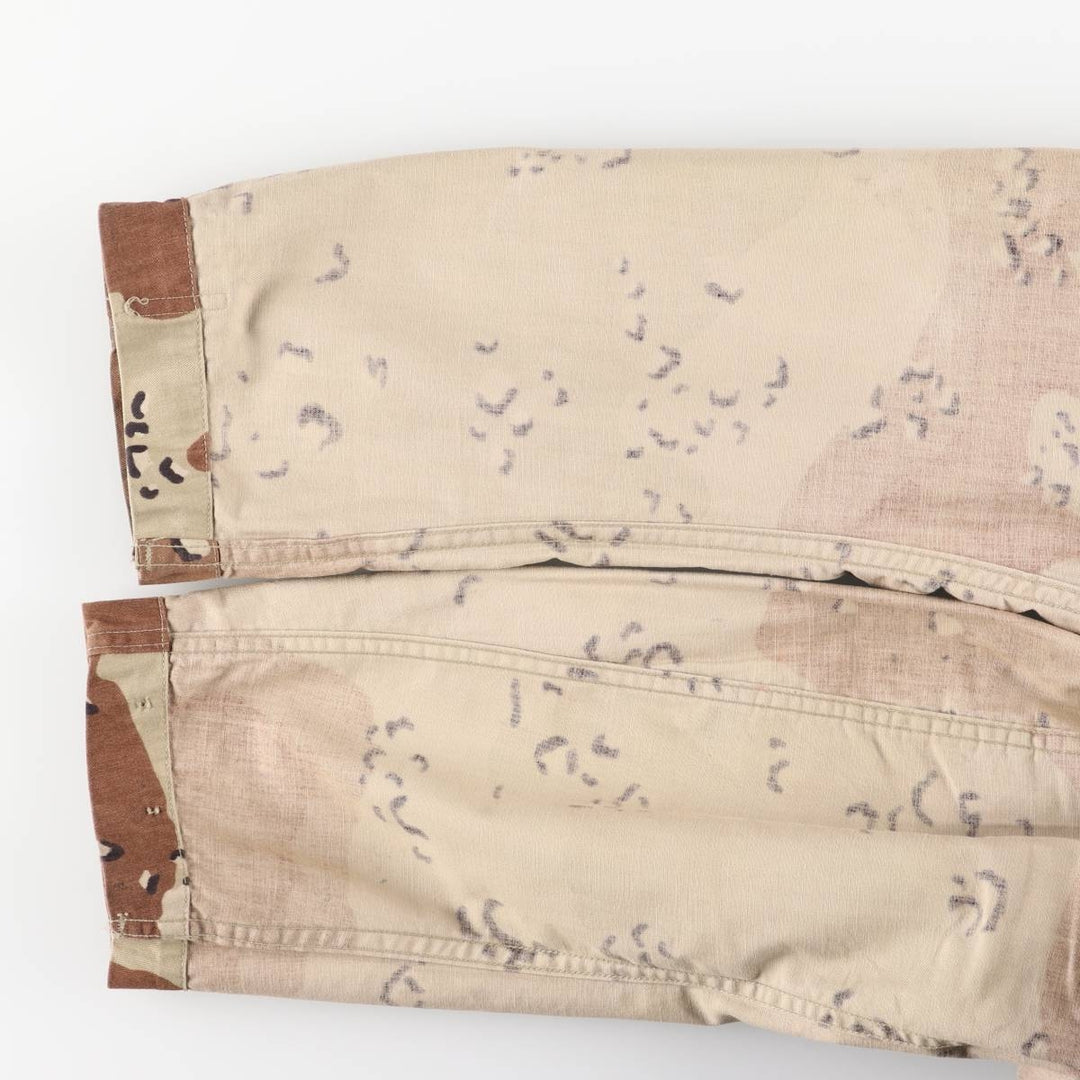 1990'S US Military Issue Camouflage Pattern 6C Desert Chocolate Chip Camo BDU Military Jacket, Made in USA, Small-Regular (Men's Size S equivalent) cotton Beige type Vintage Second Hand