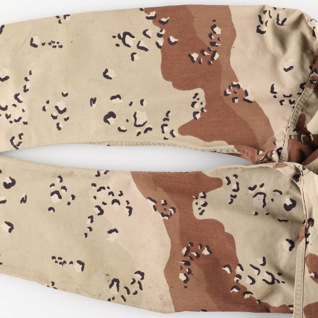 1990'S US Military Issue Camouflage Pattern 6C Desert Chocolate Chip Camo BDU Military Jacket, Made in USA, Small-Regular (Men's Size S equivalent) cotton Beige type Vintage Second Hand