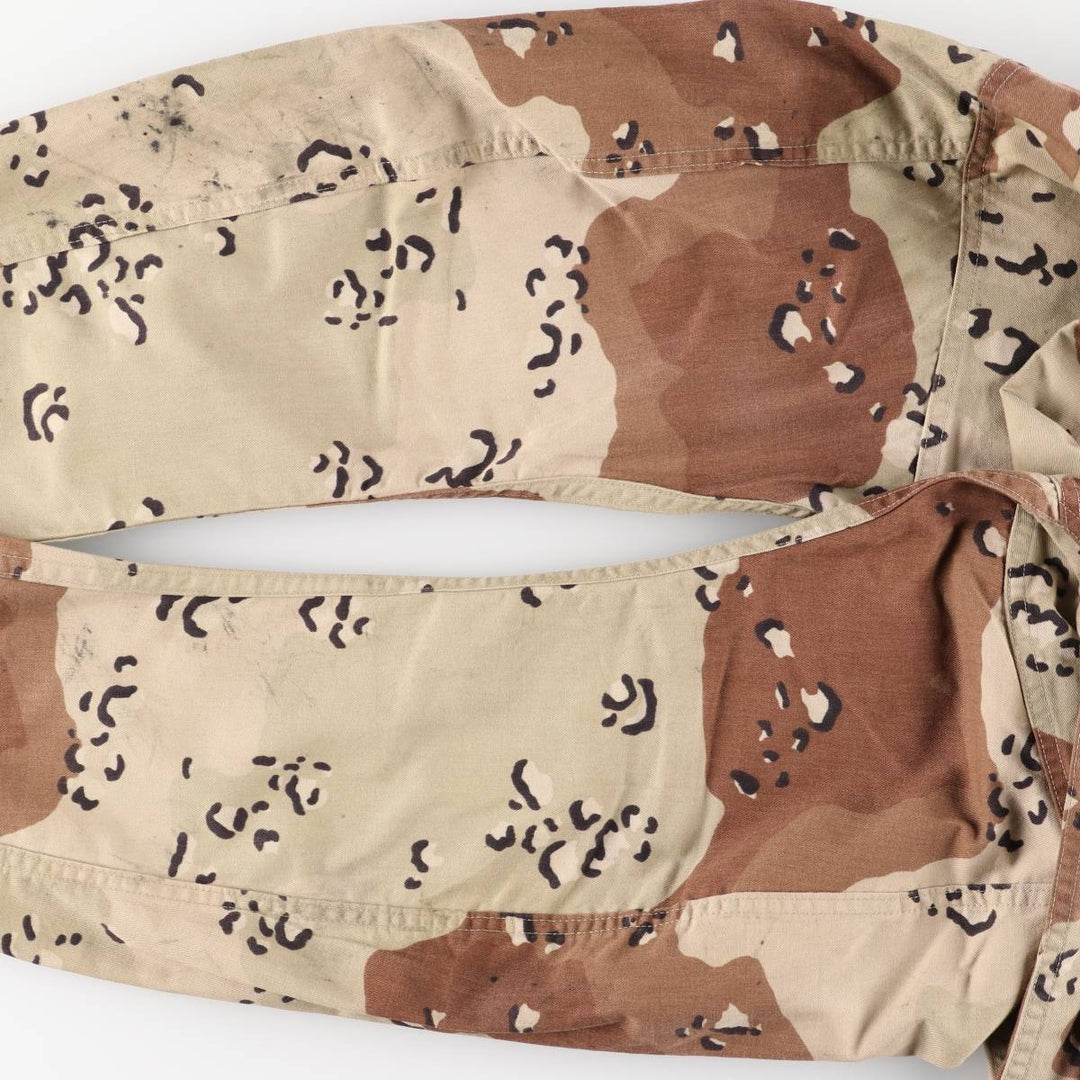 1990'S US Military Issue Camouflage Pattern 6C Desert Chocolate Chip Camo BDU Military Jacket, Made in USA, Small-Regular (Men's Size S equivalent) cotton Beige type Vintage Second Hand