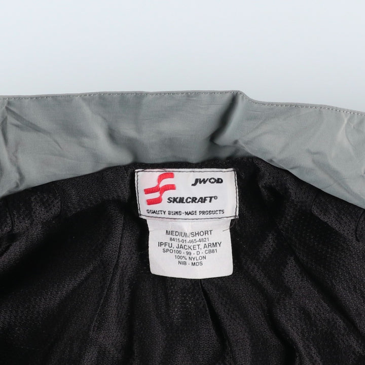 1990'S US Army IPFU Training Jacket, Nylon Jacket, Made in USA, Medium Short (Men's M equivalent) Nylon gray type Vintage Second Hand