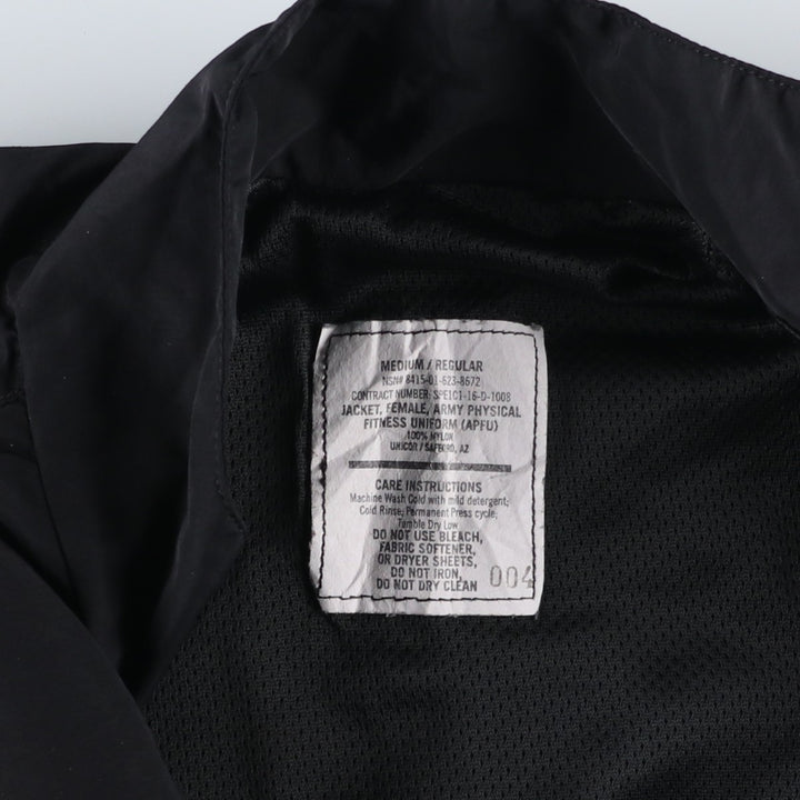 Genuine US Army APFU Training Jacket, Nylon Jacket, Made in USA, Medium Regular (equivalent to Men's M) Nylon black type Vintage Second Hand