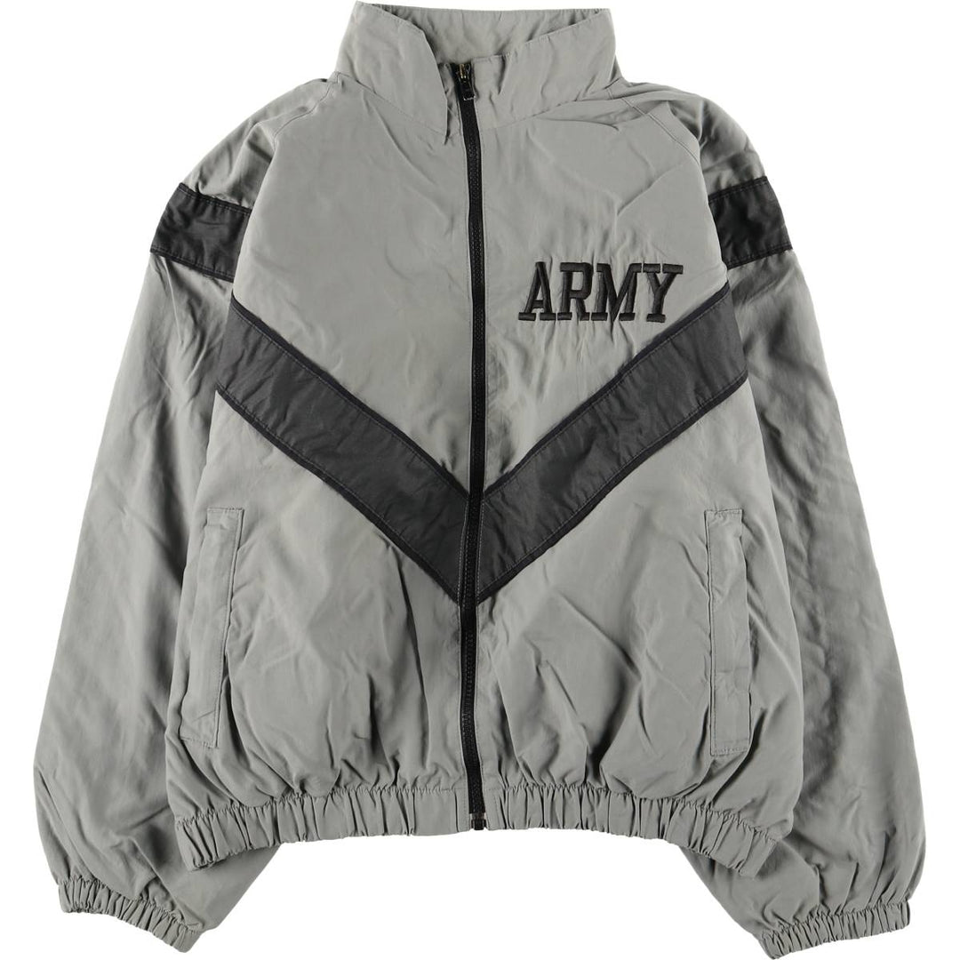 2000'S US Army PFU Training Jacket, Nylon Jacket, Made in USA, Small/Short (Men's Size S) Nylon gray type Vintage Second Hand