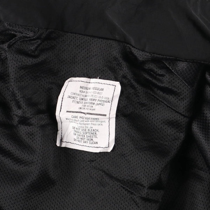 Genuine US Army APFU Training Jacket, Nylon Jacket, Made in USA, Medium Regular (equivalent to Men's M) Nylon black type Vintage Second Hand