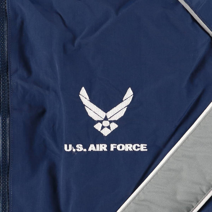 2000'S US Military Issue USAF PTU Training Jacket, Nylon Jacket, Made in USA, X-LARGE REGULAR (Equivalent to Men's XL) Nylon navy blue type Vintage Second Hand