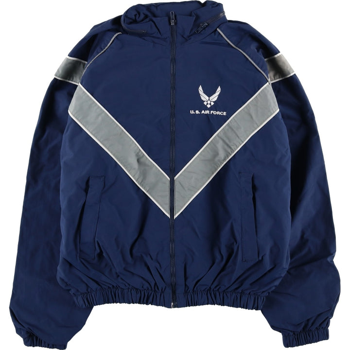 2000'S US Military Issue USAF PTU Training Jacket, Nylon Jacket, Made in USA, Small Regular (equivalent to Men's S) Nylon blue type Vintage Second Hand