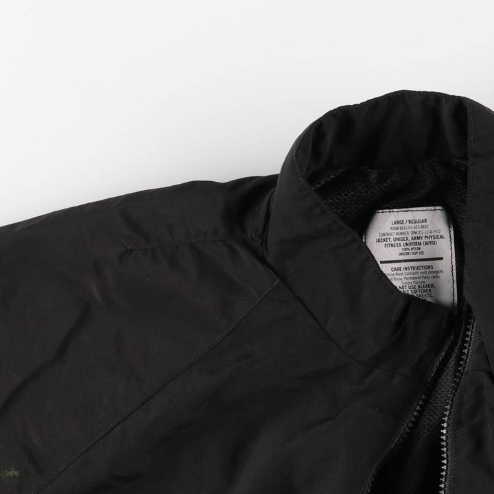 Genuine US Army APFU Training Jacket, Nylon Jacket, Made in USA, Large Regular Size (Equivalent to Men's L) Nylon black type Vintage Second Hand