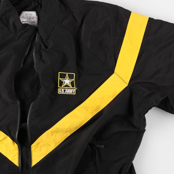 Genuine US Army APFU Training Jacket, Nylon Jacket, Made in USA, Large Regular Size (Equivalent to Men's L) Nylon black type Vintage Second Hand