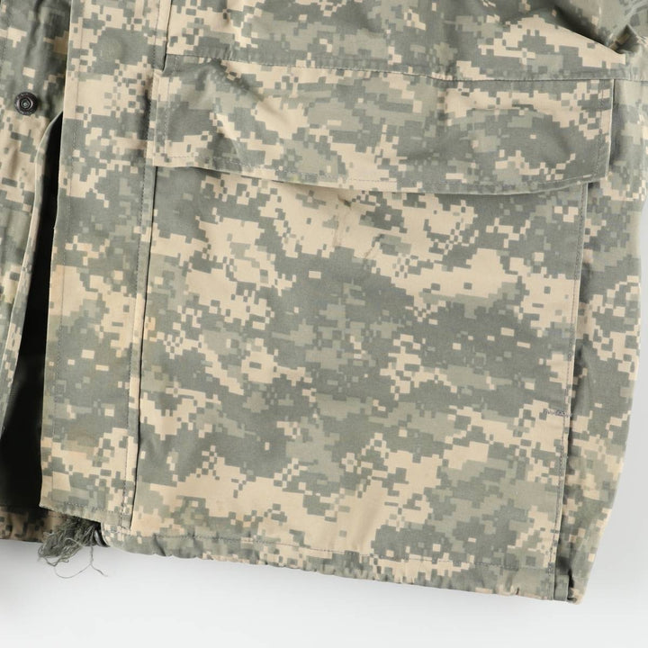 Civilian-made camouflage pattern ACU digital camo ECWCS 2nd GEN military Gore-Tex parka, men's size L equivalent. Nylon Beige type Vintage Second Hand