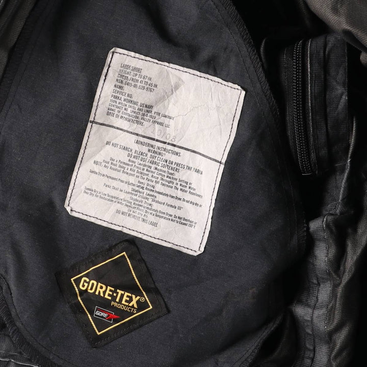 2000'S US Military Issue Camouflage Pattern NWU Digital Camo Military Gore-Tex Parka Made in USA Large-Short (Men's Size L equivalent) Nylon navy blue type Vintage Second Hand