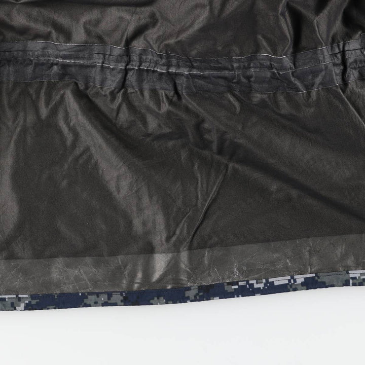 2000'S US Military Issue Camouflage Pattern NWU Digital Camo Military Gore-Tex Parka Made in USA Large-Short (Men's Size L equivalent) Nylon navy blue type Vintage Second Hand