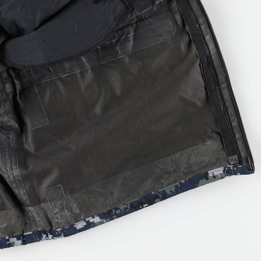 2000'S US Military Issue Camouflage Pattern NWU Digital Camo Military Gore-Tex Parka Made in USA Large-Short (Men's Size L equivalent) Nylon navy blue type Vintage Second Hand