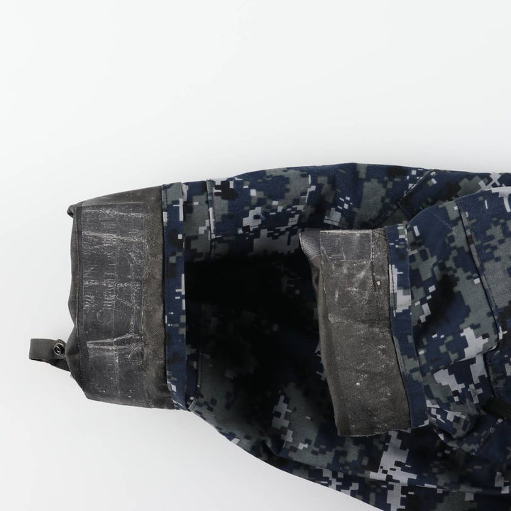 2000'S US Military Issue Camouflage Pattern NWU Digital Camo Military Gore-Tex Parka Made in USA Large-Short (Men's Size L equivalent) Nylon navy blue type Vintage Second Hand