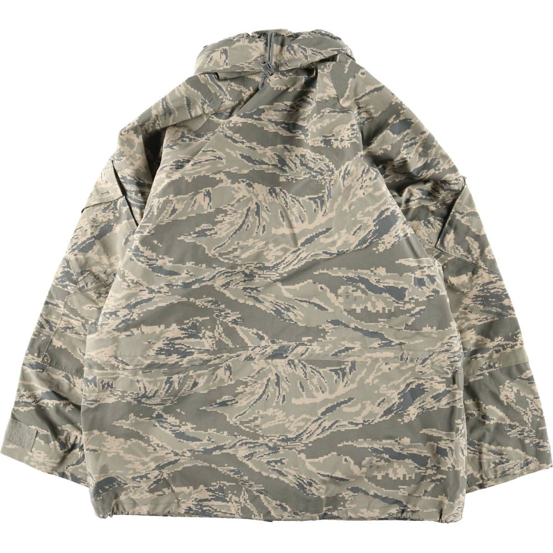 Civilian-made camouflage pattern ABU digital tiger camo military Gore-Tex parka, men's size M equivalent. Nylon Khaki type Vintage Second Hand