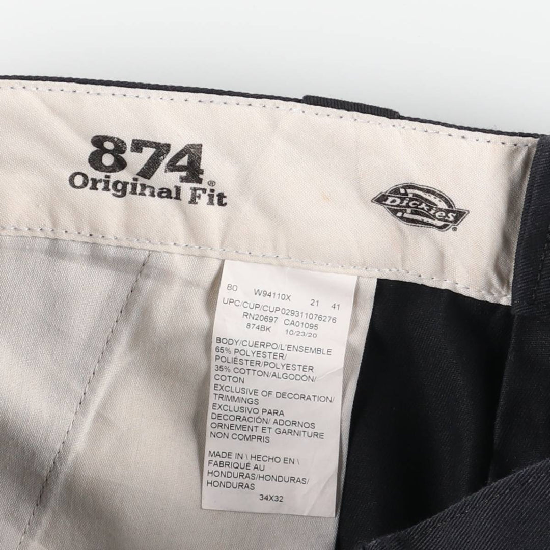 Dickies 874 Original Fit Work Pants, Men's, Size W31 polyester black type Vintage Second Hand