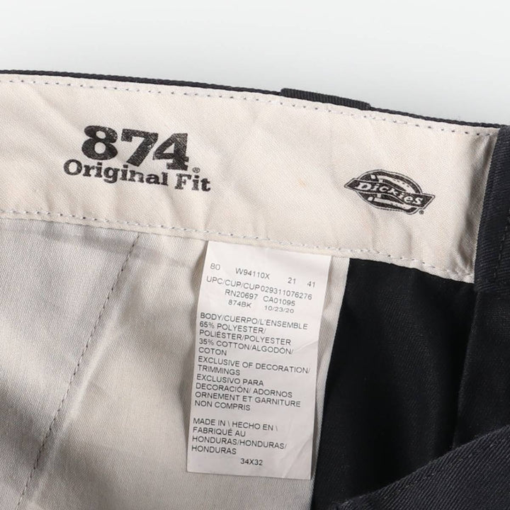 Dickies 874 Original Fit Work Pants, Men's, Size W31 polyester black type Vintage Second Hand