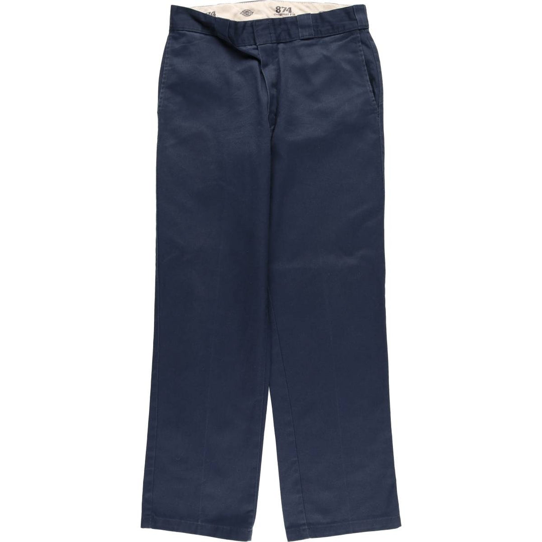 Dickies 874 Original Fit Work Pants for Men, W32 equivalent polyester navy blue type Vintage Second Hand