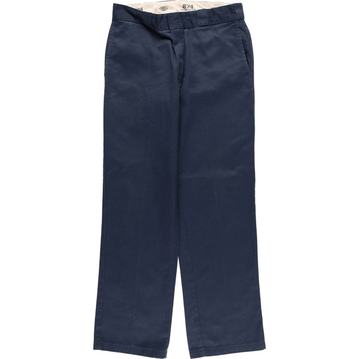 Dickies 874 Original Fit Work Pants for Men, W32 equivalent polyester navy blue type Vintage Second Hand
