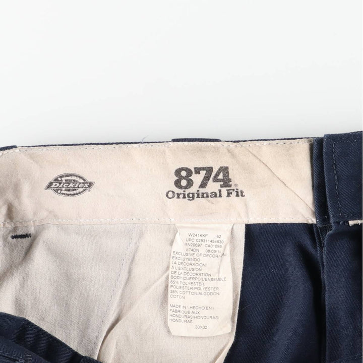Dickies 874 Original Fit Work Pants for Men, W32 equivalent polyester navy blue type Vintage Second Hand