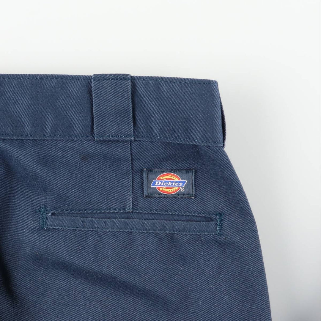 Dickies Work Pants Men's W34 polyester navy blue type Vintage Second Hand