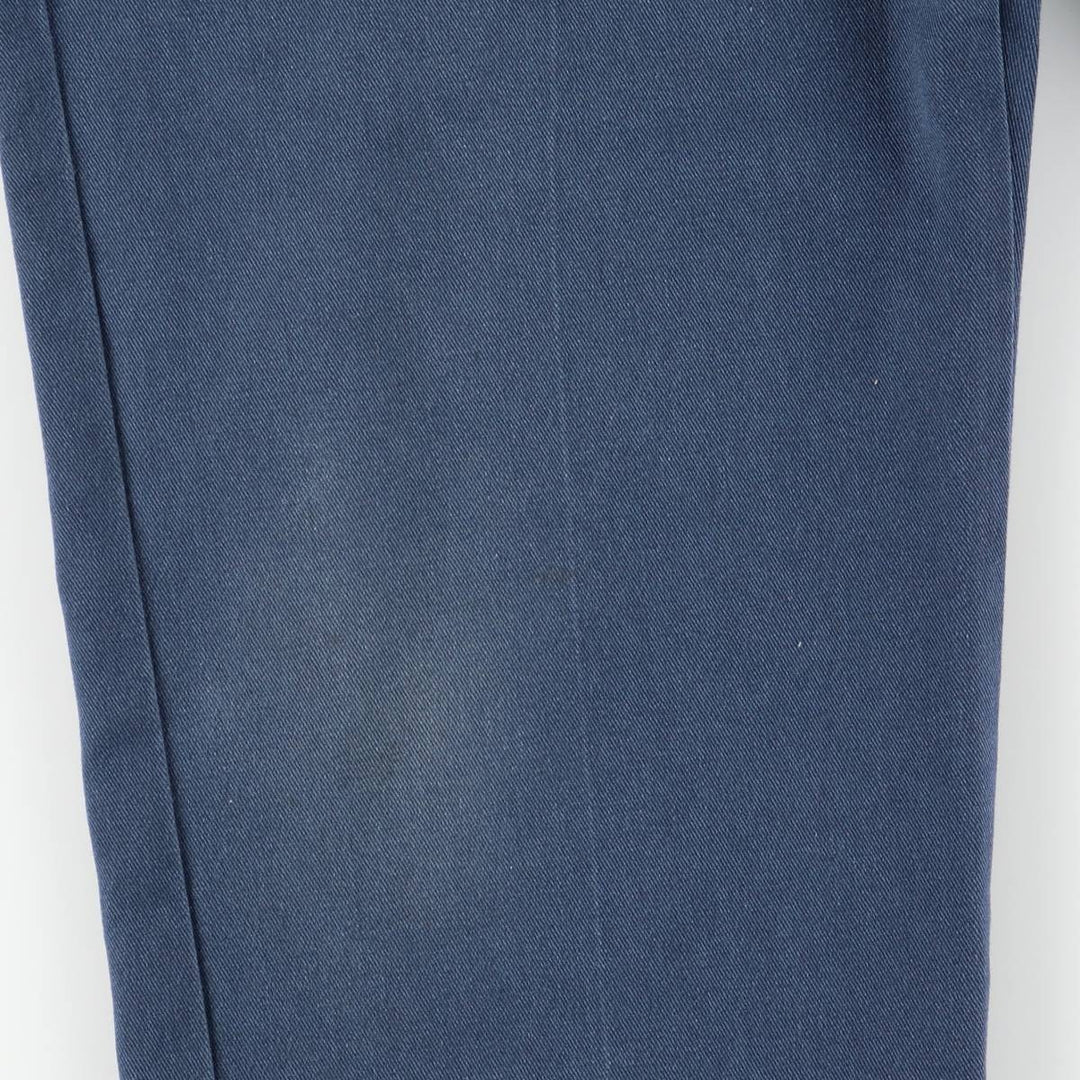 Dickies Work Pants Men's W34 polyester navy blue type Vintage Second Hand