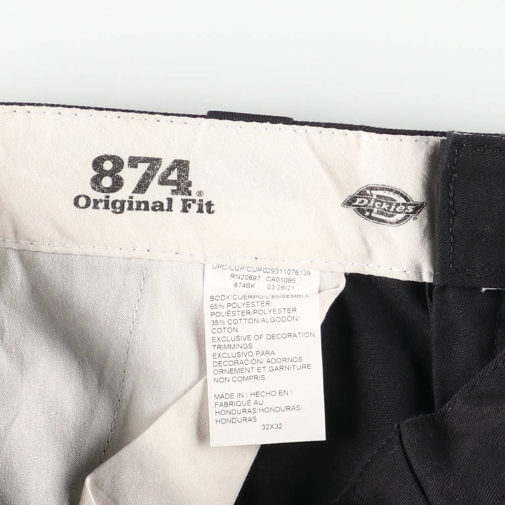 Dickies 874 Original Fit Work Pants, Men's, Size W31 polyester black type Vintage Second Hand