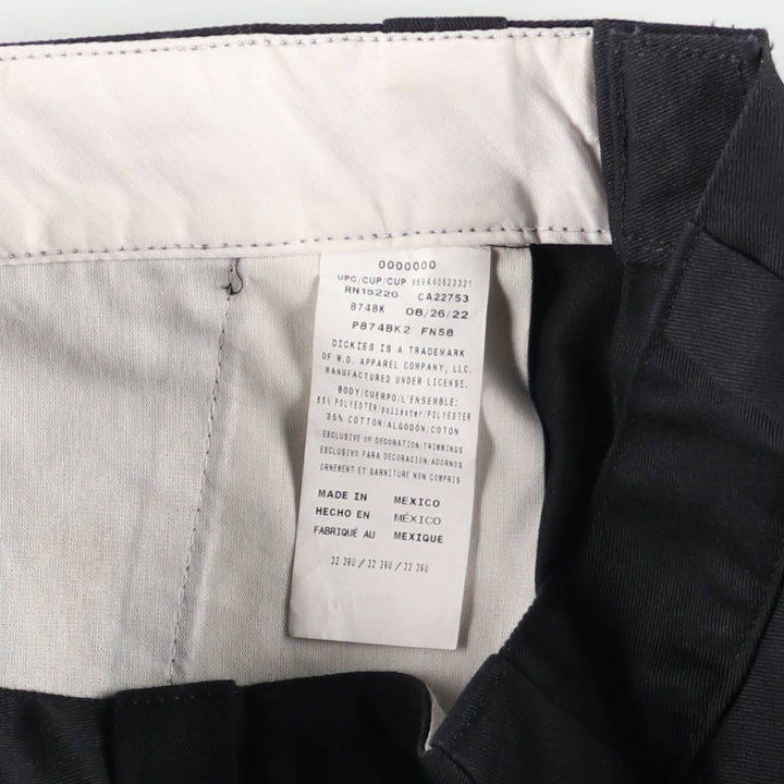 Dickies Work Pants Men's W32 equivalent polyester black type Vintage Second Hand