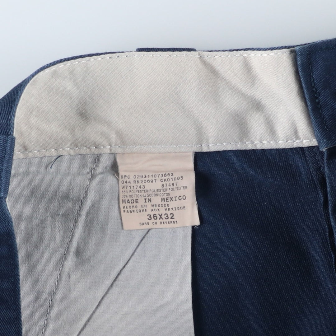 Dickies Men's Work Pants, Size W35 polyester blue type Vintage Second Hand
